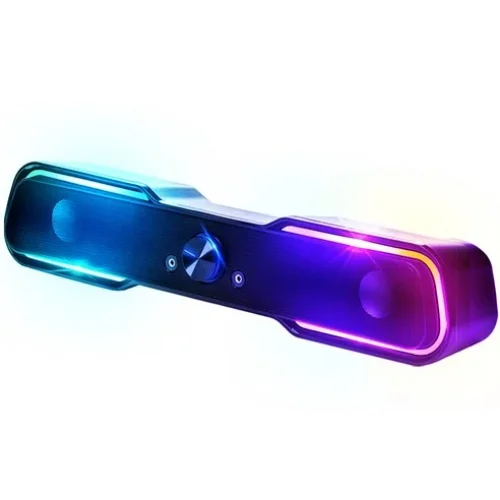 로이체 2채널 멀티미디어 RGB 레인보우 LED 게이밍 사운드바 스피커 – 리얼 리뷰